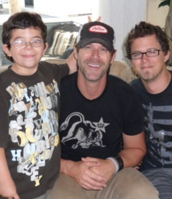 Gavin Smiley with his father and late brother.